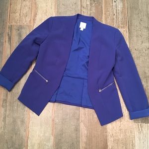 NWOT Halogen zip pocket open jacket size S